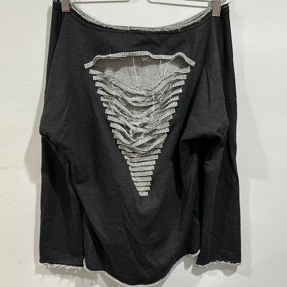Black Distressed Sweatshirt